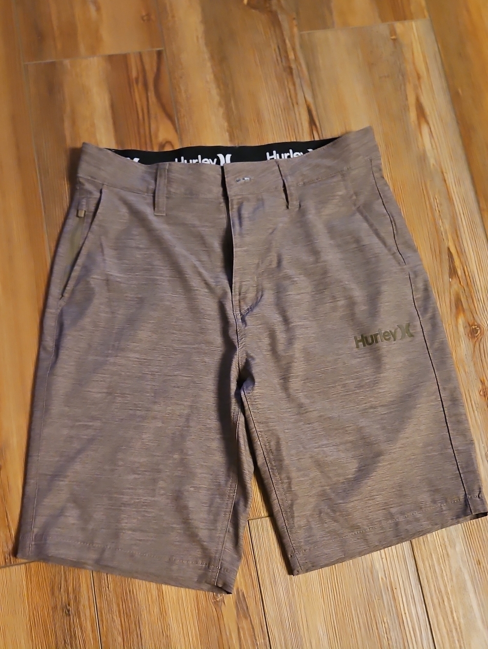 Hurley Men's Taupe Heather Flat Front Shorts